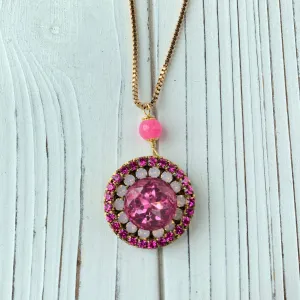 Pink Moon Pendant Necklace - Only 2 Available!