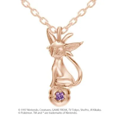 [Pokémon]Espeon & Pokéball necklace K18 rose gold