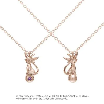 [Pokémon]Espeon & Pokéball necklace K18 rose gold
