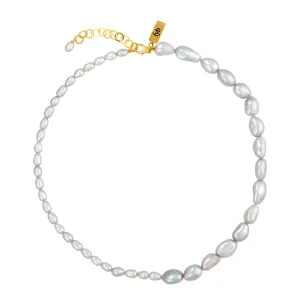 QUINN PEARL NECKLACE GREY