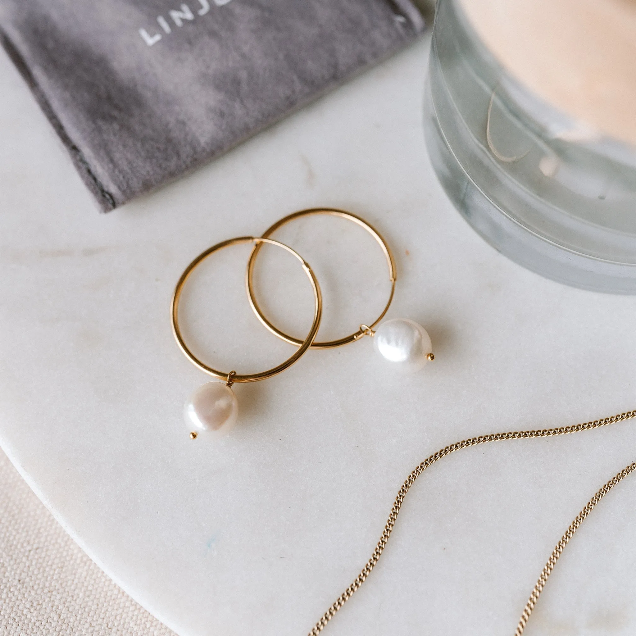 Rebecca Pearl Hoops Replacement Pearl (Silver)
