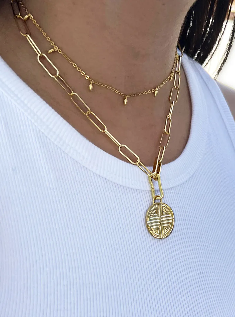 RICE Bead Chain Strand Necklace | 18K Gold Over Sterling Silver