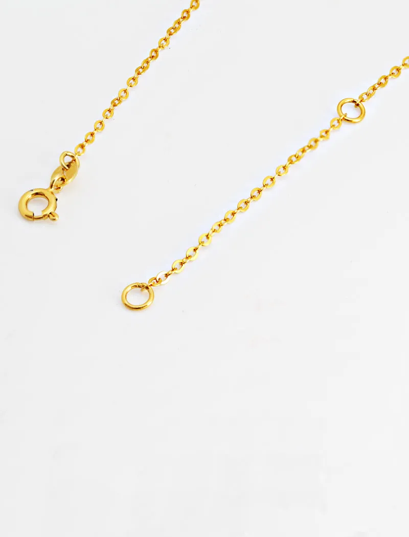 RICE Bead Chain Strand Necklace | 18K Gold Over Sterling Silver