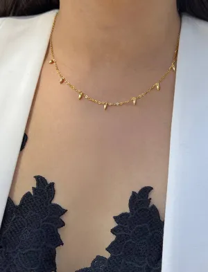 RICE Bead Chain Strand Necklace | 18K Gold Over Sterling Silver