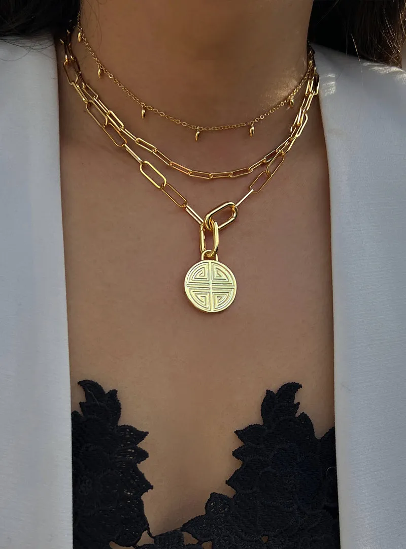 RICE Bead Chain Strand Necklace | 18K Gold Over Sterling Silver