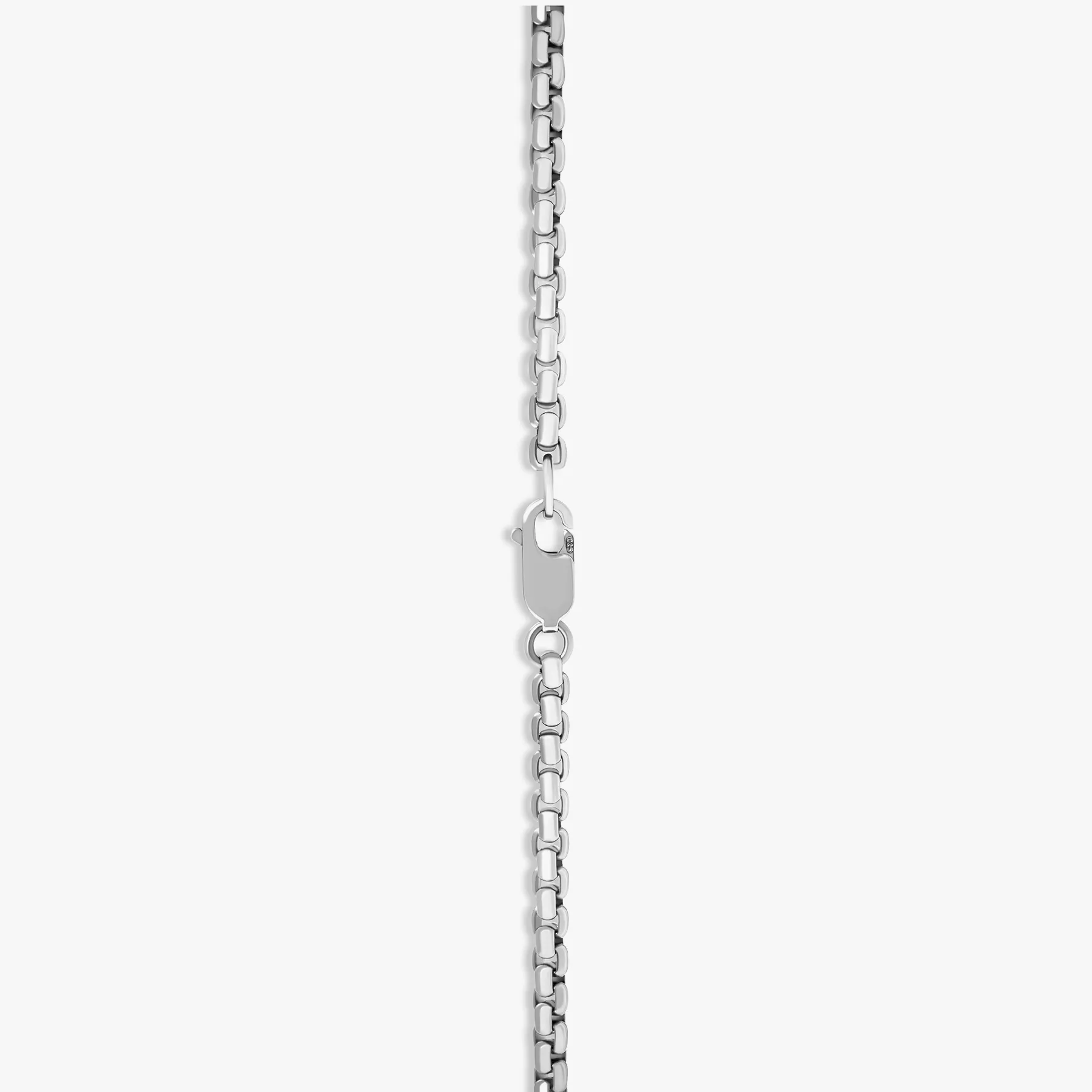 Sennit Catena Beaded Necklace In Black Ruthenium Silver