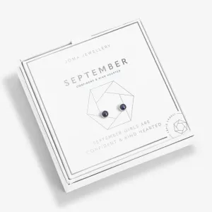 September Birthstone Boxed Earrings 5536