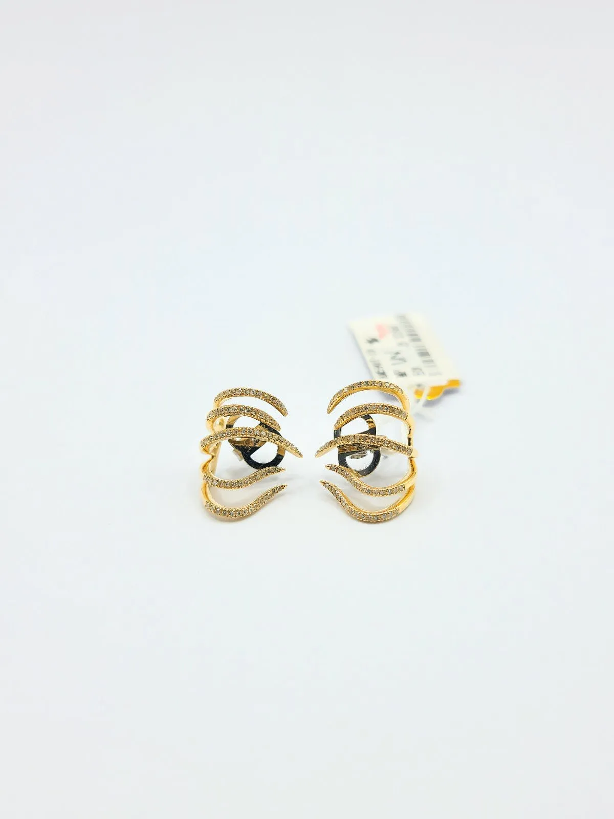 Sexy Claw Diamond Earrings 14K Gold