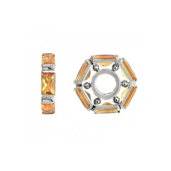 Silver & Citrine Charm S006C