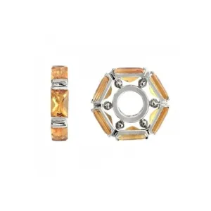 Silver & Citrine Charm S006C