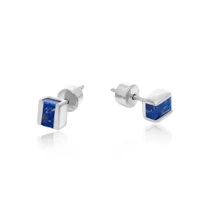 Silver Studs Lapis Cubo