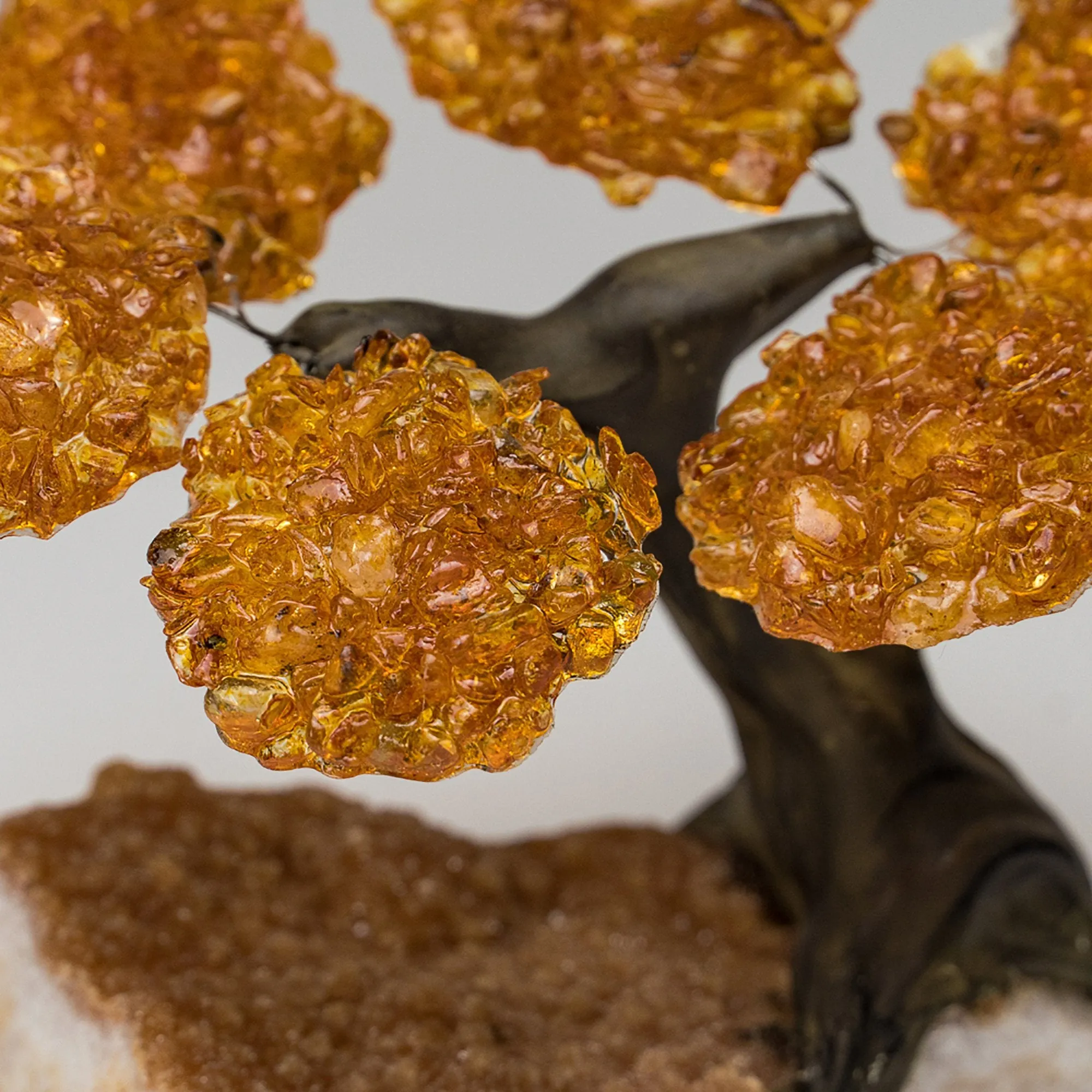 Small Citrine Clustered Gemstone Tree on Citrine Matrix (The Money Tree)