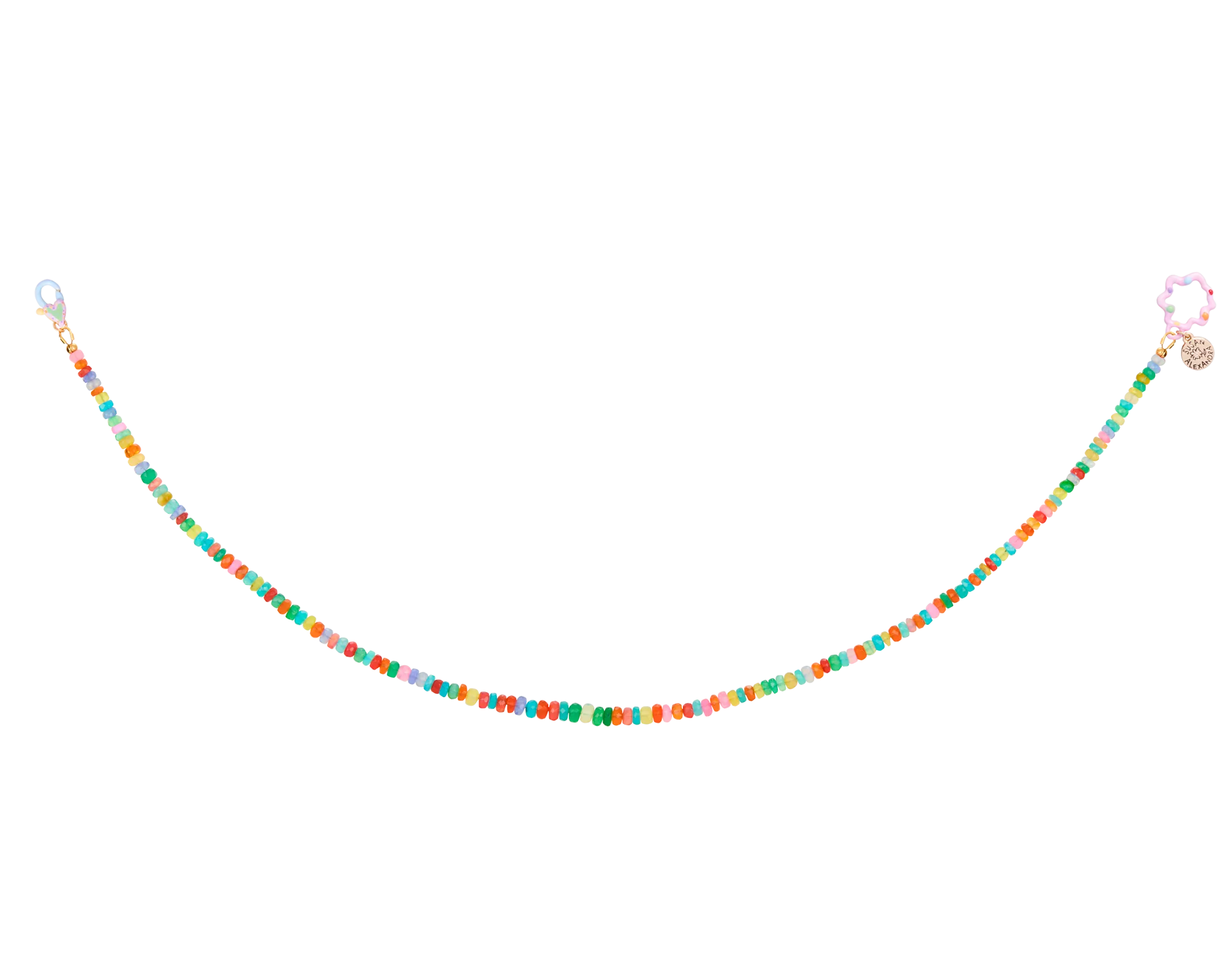 Spells   Numbers Necklace on Jelly Opal Chain
