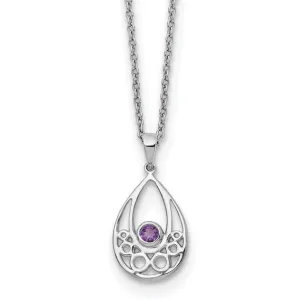 Sterling Silver White Ice Amethyst Necklace