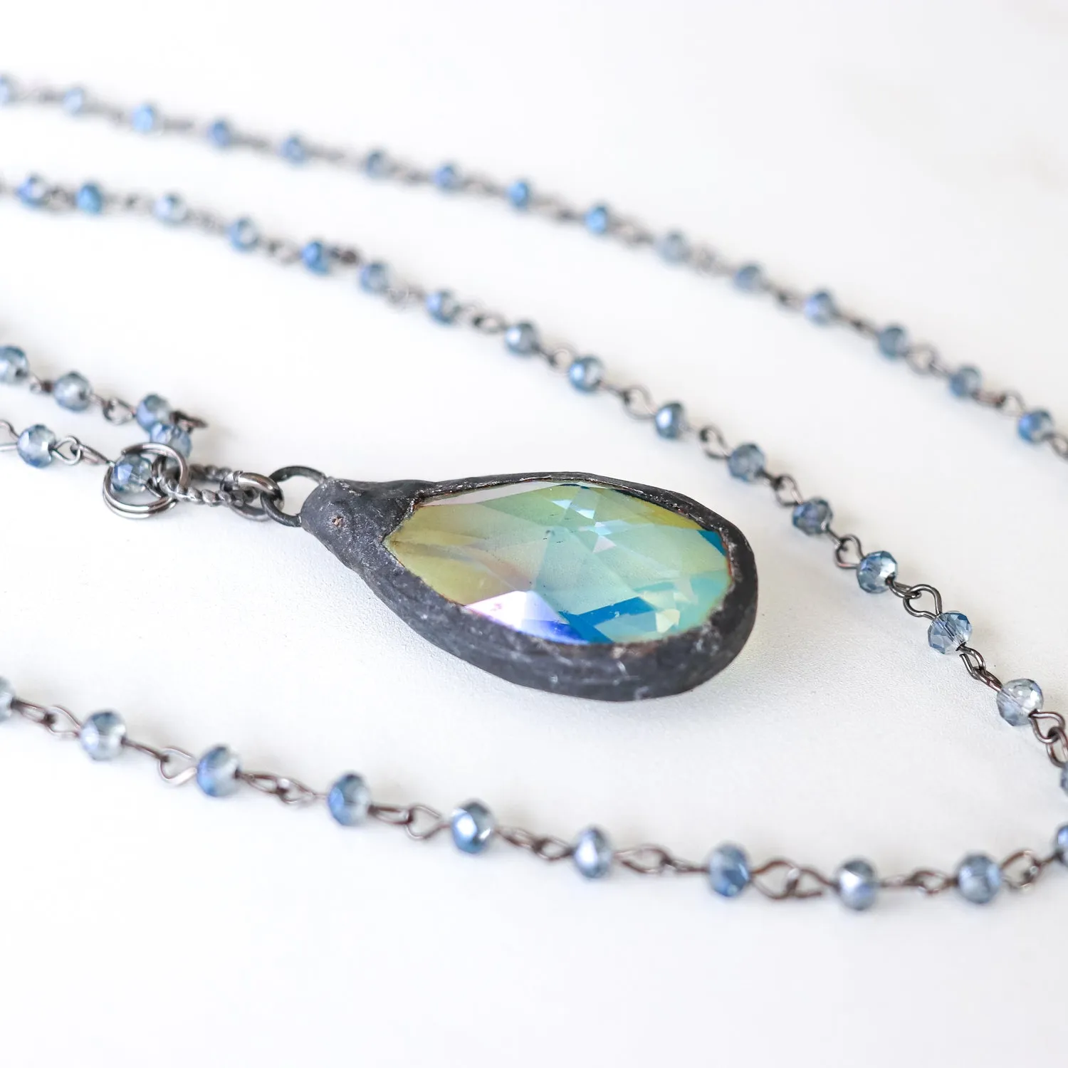 Teardrop Rosary Necklace