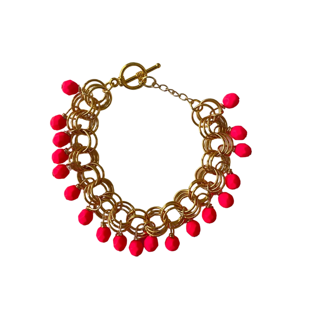 The Donna Bracelet in Neon Pink