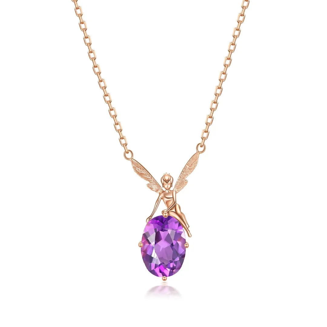 THIALH - Nature - Astra Amethyst 18K Rose Gold plated Necklace
