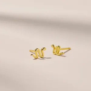 Tiny Snake Stud Earrings