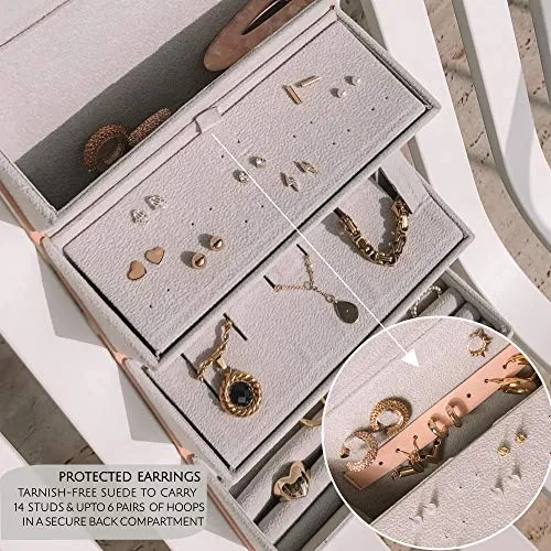 Travel Jewelry Organizer Jewelry Box Luxurious PINK