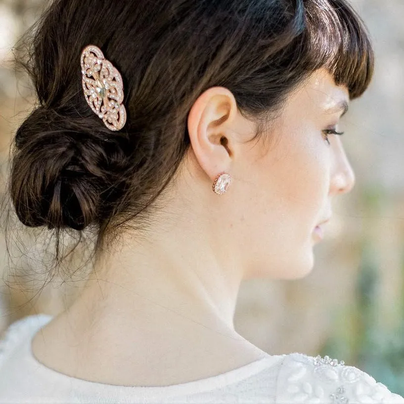 Valencia, Rose Gold Art-Deco Comb
