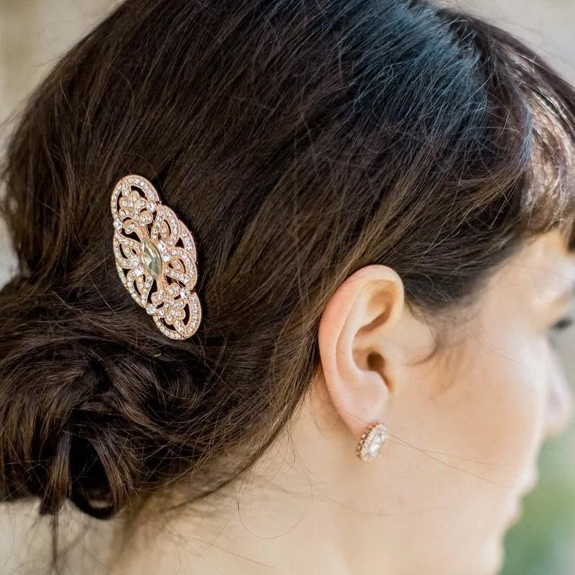 Valencia, Rose Gold Art-Deco Comb