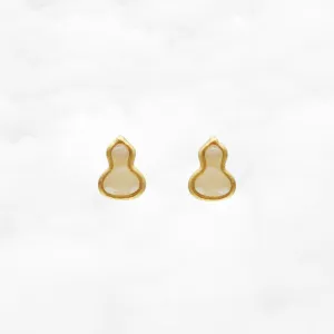 White Gourd Stud Earrings