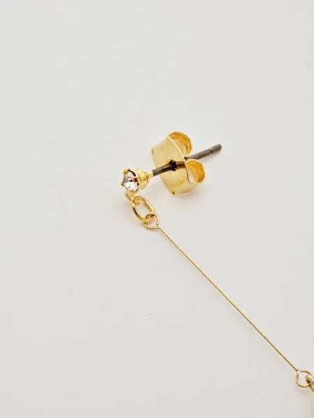 Wirework Flower Long Earrings